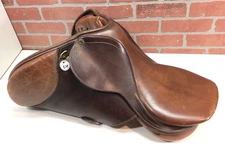 Vintage Henri De Rivel Leather Horse Riding Saddle Advantage FRANCE 16.5"