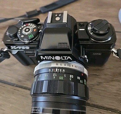 w*4様 MINOLTA X-700 MC ROKKOR-PF 1:1.4 f= Minolta X-700 35mm MPS Film Camera & MC Rokkor-PF 58mm With Case