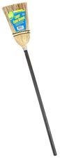 Laitner Brush Company 474 Natural Mini Corn Broom with 30 in. Wood Handle