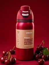 Owala FreeSip 32oz Leak Proof Insulated Water Bottle w/ Straw, Red