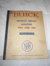 1960 61 Buick Factory Service Bulletin Book