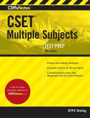 Cliffsnotes CSET Multiple Subjects: 4th Edition (Revised) by Btps Testing: Used