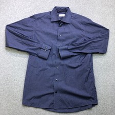 Eton Dress Shirt Men's 15.5 39 Blue Slim Fit Tailored Preppy Button Contemporary