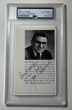 Joe Paterno Signed Inscribed Cut Photo on 3x5 Card Penn State Coach PSA/DNA