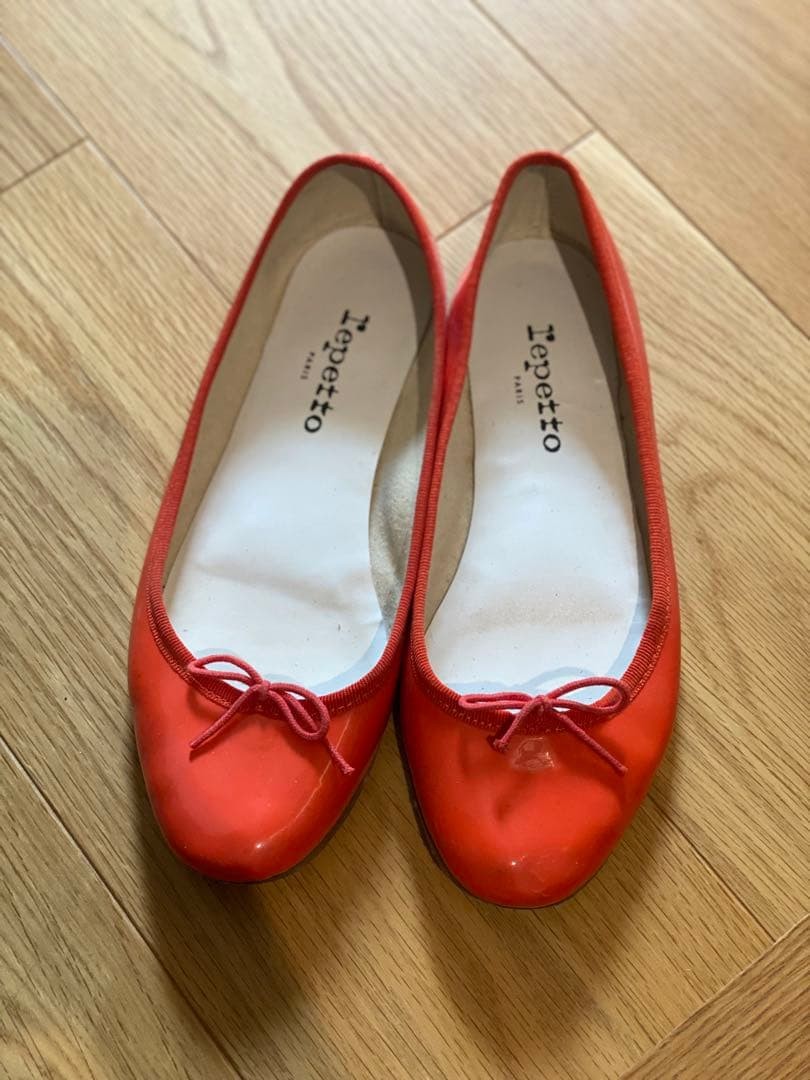Repetto フラットシューズ オレンジ 39 Rare Repetto Orange Ballet Flats FR37.5 - EUC (Excellent Used