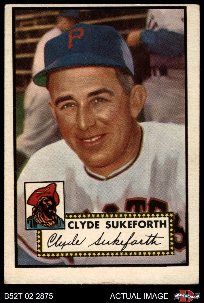 1952 Topps #364 Clyde Sukeforth Pirates 3 - VG