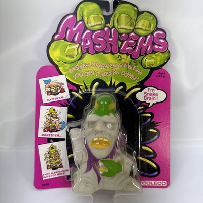 Vintage 1987 Coleco Mash ems I m Snake Brain Squeeze Smash Pound  Em￼