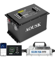 36V 105Ah Lithium LiFePO4 Golf Cart Battery 6000 Cycles 200A BMS W/ 25A Charger