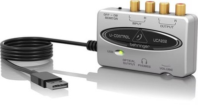 Behringer U-Control UCA202 Silber USB Audio Interface mit Digitalausgang
