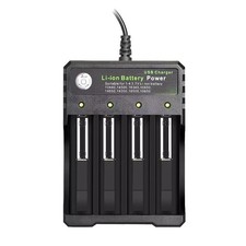 4 Slot USB Battery Charger For Rechargeable Lithium Li-ion Batteries 3.7V