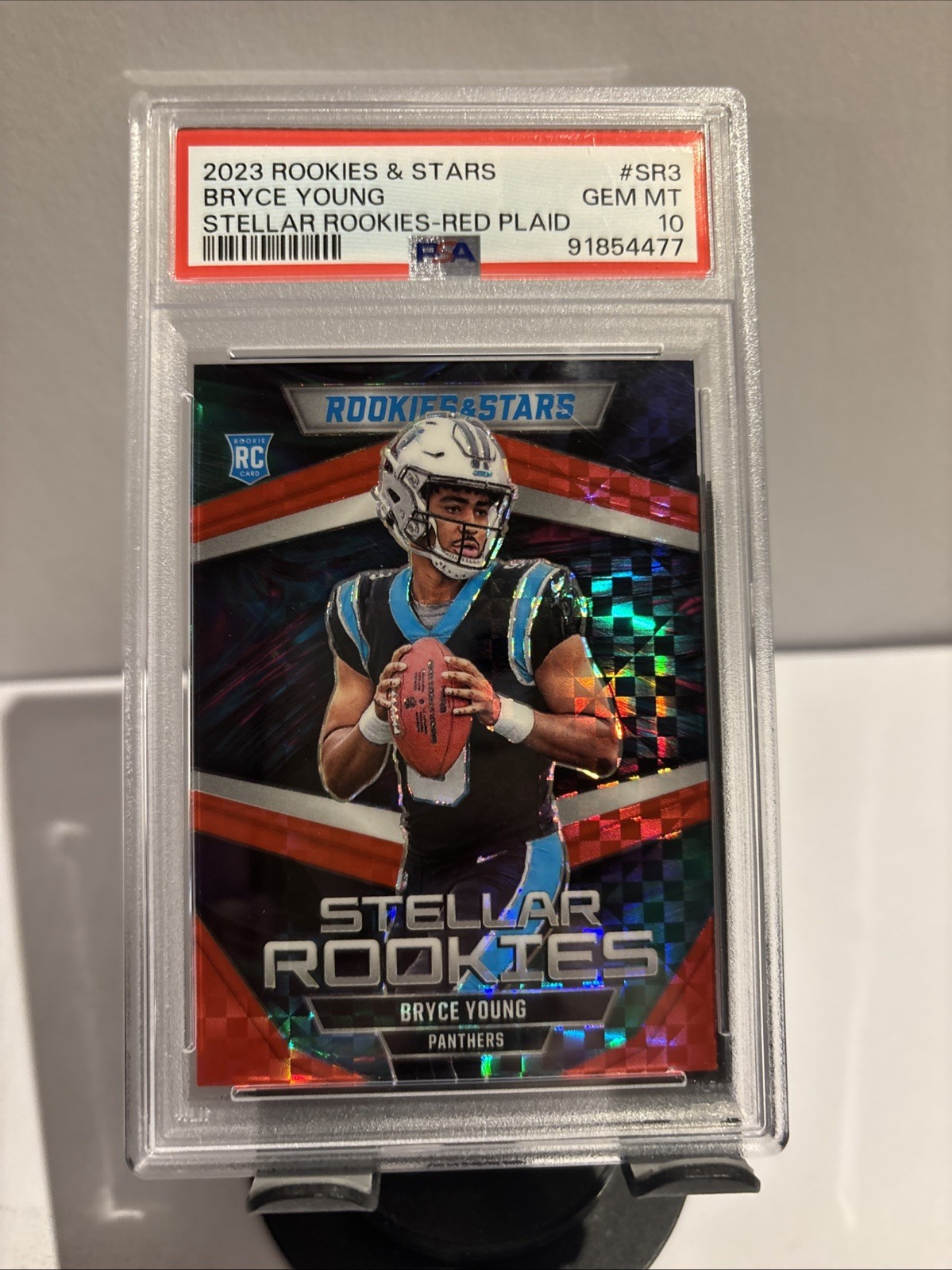 Bryce Young Panini Rookies & Stars Stellar Rookies #SR3 Red Plaid