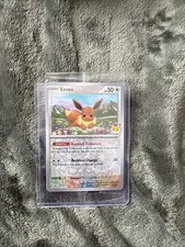 Eevee Pokemon Day Stamped Promo 2025 Sealed 74/131 Cosmo Reverse Holo