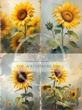 Sunflower Golden Hour | A4 Rice Paper | Paper for Decoupage | Decoupage Central