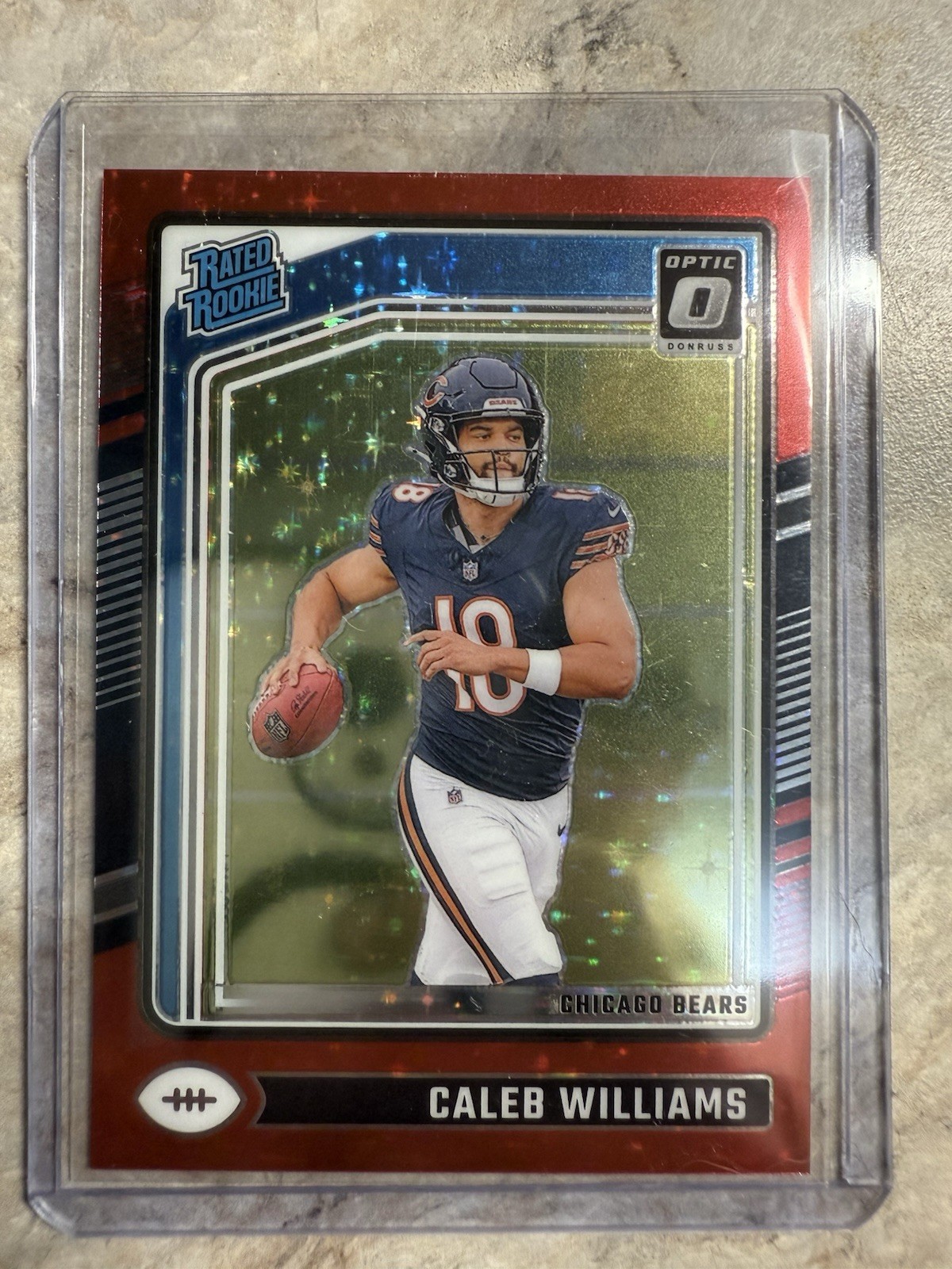 2024 Panini Optic Rated Rookie Caleb Williams #201 Red Stars Prizm (RC)