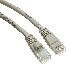 [Pack of 2] Cat5e Gray Copper Ethernet Patch Cable, Snagless/Molded Boot, POE...