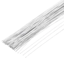 100pcs White Floral Wire Stems Bendable 0.35mm 28 Gauge Florist Wire for Flower