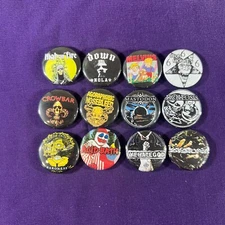 Sludge Metal 1" Pinback Button Set (Includes all 12 Pins Pictured) Various Bands