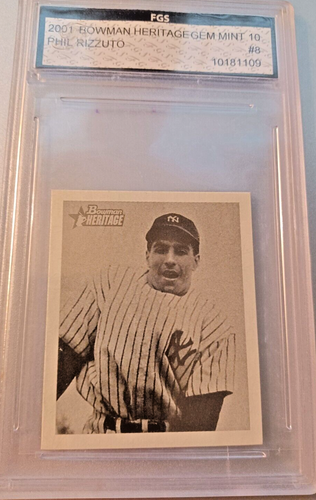 2001 Bowman Heritage #8 Phil Rizzuto FGS Gem Mint 10