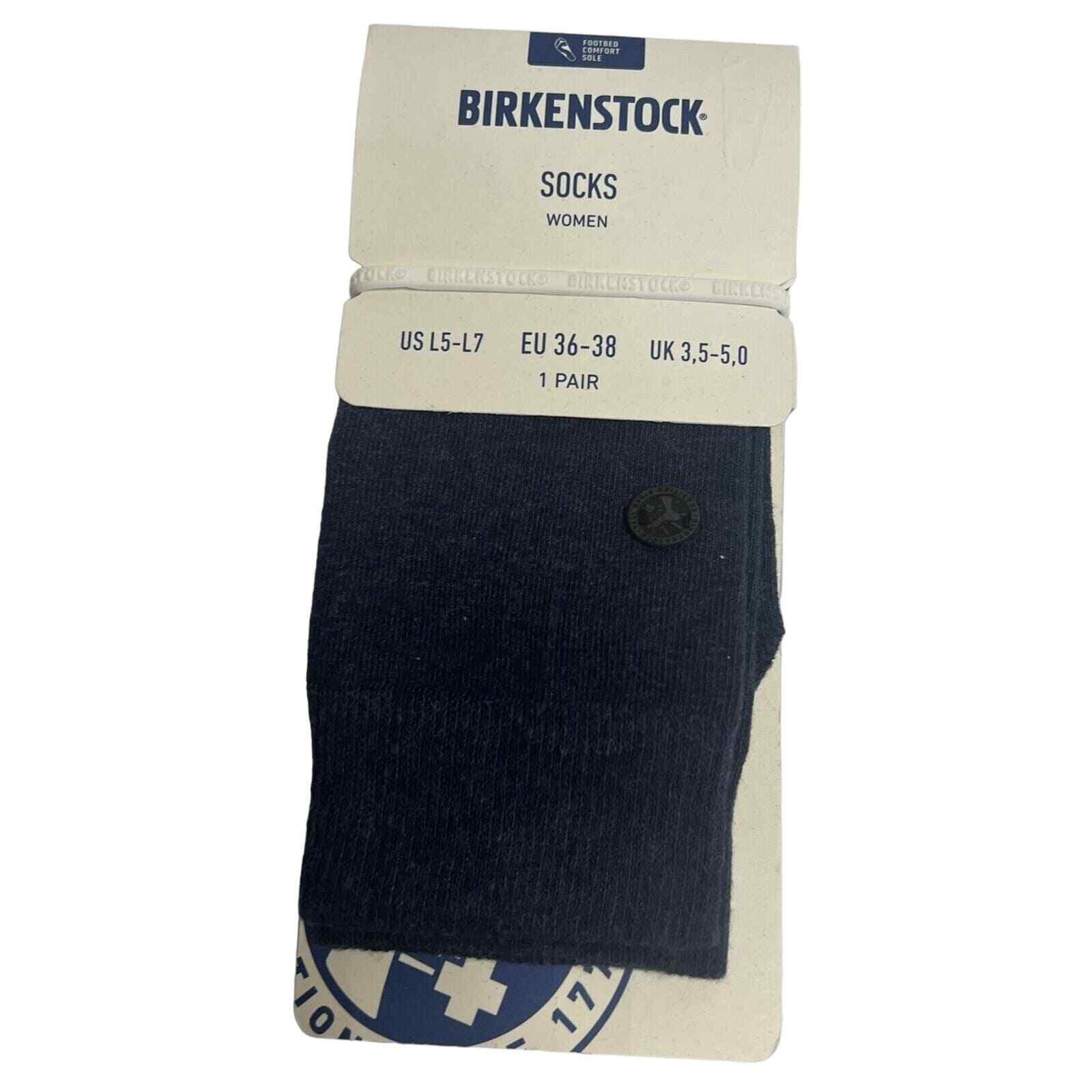 SAOLA Calze Birkenstock suola cotone taglia 5 7 blu navy nuove