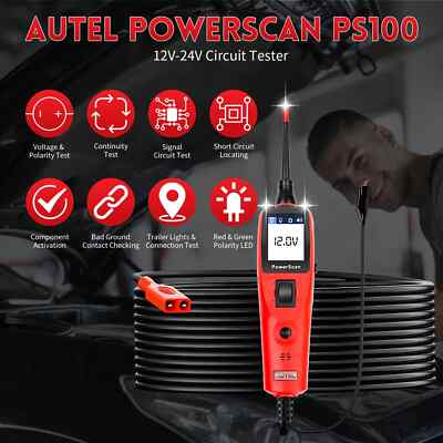 Power Circuit Probe Kit 12V 24V AC DC Digital Voltage Automotive Circuit Tester