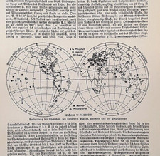 Alte Lithographie, Verbreitung Phosphate+Salpeter+Guano+Marmor.., ca. 1920,Karte
