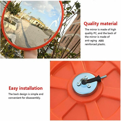 60cm Safety Mirror Convex Mirror Traffic Mirror Safety Mirror for Driveway UK - Picture 9 of 16