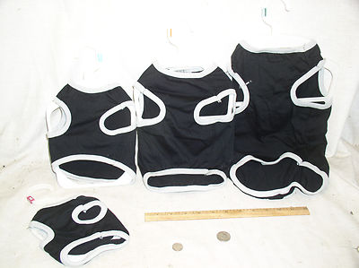 1 GRREAT CHOICE XS S M L LARGE MEDIUM SOLID BLACK TANK SUMMER SIT DOG TEE SHIRT