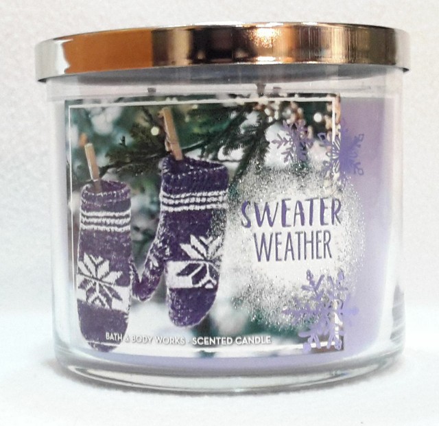 1 Bath & Body Works SWEATER WEATHER 3Wick Scented Wax Candle 14.5 oz