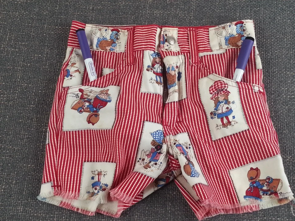 Bermuda Vintage Sears Roebuck Holly Estilo Hobbie Sunbonnet Infantil Meninas Tamanho 8 Fina - Imagem 2 de 4