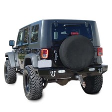 Spare Tire Cover Wheel Tire Cover Pure Black Fit For Jeep Wrangler 17 Size Xl