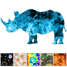 Rhinoceros Rhino - Decal Sticker - Multiple Patterns  Sizes - ebn6404