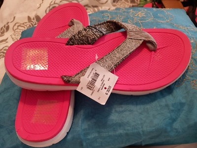WOMENS KMART pink rubber fabric SANDALS Slid FLAT SHOES SIZE US 9 Or EURO  40 new | eBay Australia