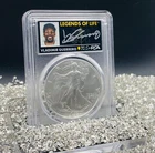 2024 $1 Silver Eagle MS70 FDOI HOF MLB LEGENDS VLADIMIR GUERRERO Signed Mint