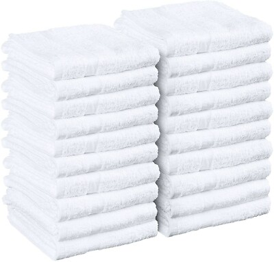 #ad Salon Towels 100% Cotton Towel Pack Of 24 White Gym Spa Towel in 16x27 inches. $36.99