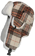 Best Winter Hats Big Kids Quality Tartan Plaid Russian/Trapper Hat W/Faux Fur