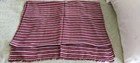 LANDS END WOMEN STRIPE EYELASH SCARF, 76" X 24", DEEP CLARET STRIPE, TIES EASILY — photo 3