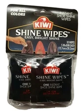 KIWI Instant Shoe Shine Wipes 1 Package of 10 Wipes Individually Wrapped
