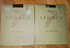 NIP 2 Pair Legacy Legwear Control Top Tights Size D Brown