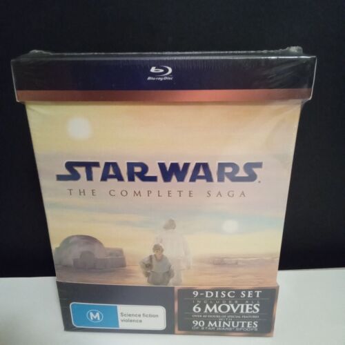 STAR WARS: THE COMPLETE SAGA (6 MOVIES) (9 × BLU-RAY) (RB) (BRAND NEW & SEALED) - Picture 1 of 3