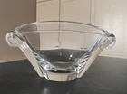 Vintage Steuben Glass Scroll Bowl Signed 9.5”
