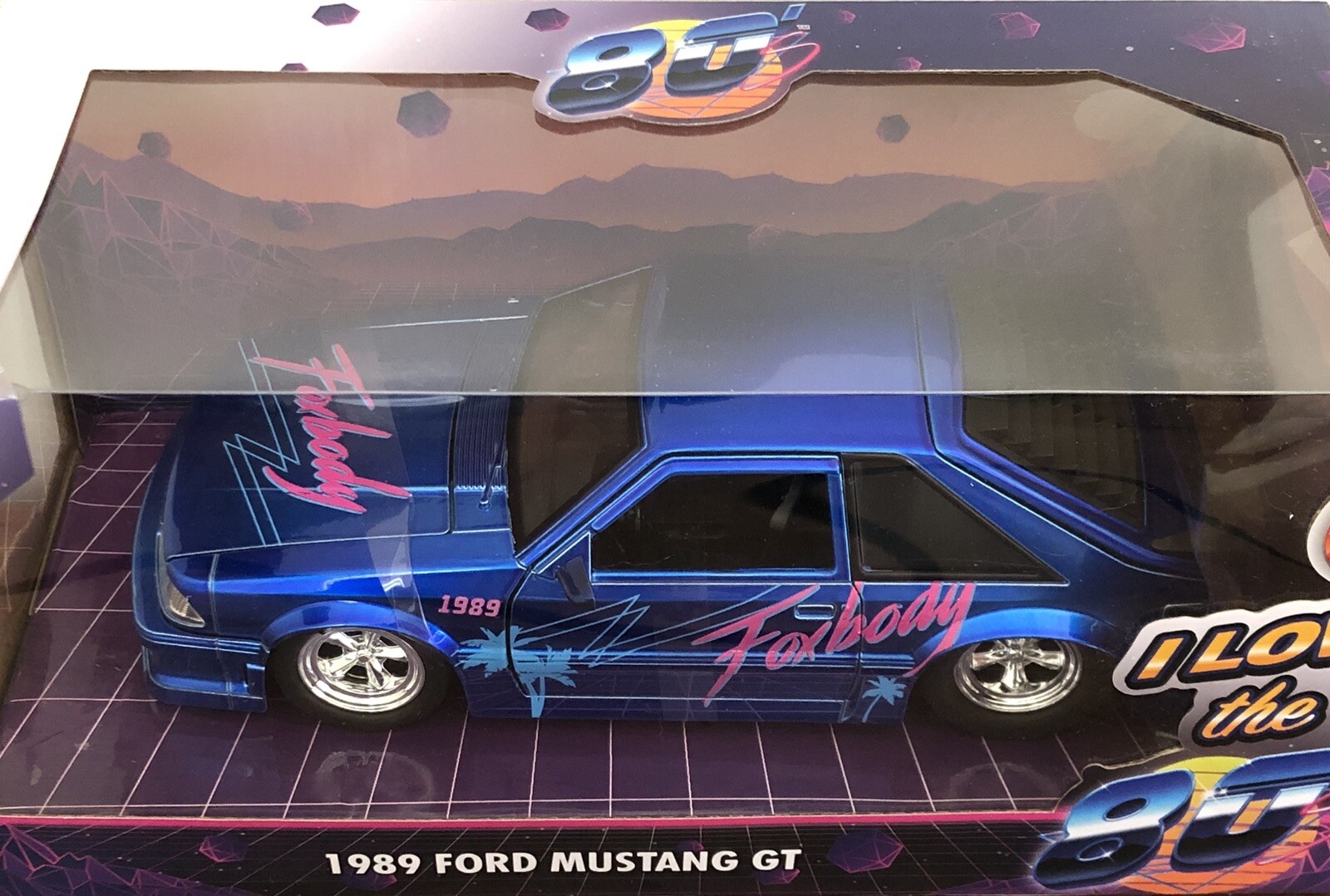 Ford Mustang GT 1989 Jada Toys 1/24 voiture miniature metal retro 80s