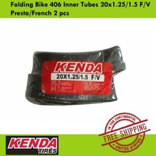 KENDA Folding Bike 406 Inner Tubes 20x1.25/1.5 F/V Presta/French 2 pcs
