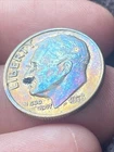 1973 P Roosevelt Dime Actual Coin Stunning Phenomenal Rainbow Tone! TK5037*