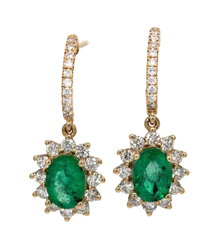 Orecchini a cerchio a goccia Topazio Briolette in oro giallo 14k