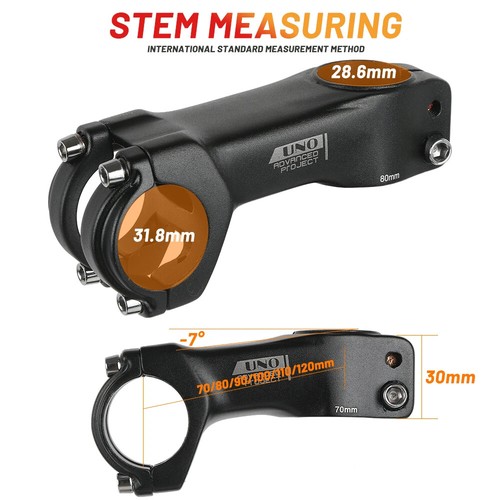 Ultralight Road Bike Stem -7 Degree 28.6/31.8mm 70-120mm MTB Bicycle Carbon Stem - Picture 2 of 27