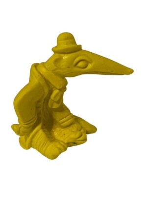 Anteater vtg Diener Rubber Toy Figure Eraser Monster Alien Kaijou Yellow BC1