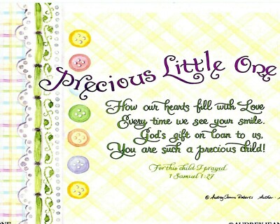 Catholic print picture - PRECIOUS LITTLE ONE  -   8'' x 10'' ready to be framed