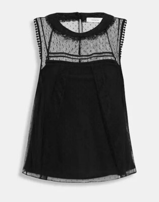 COACH WOMENS Lace Sleeveless Top Size 10