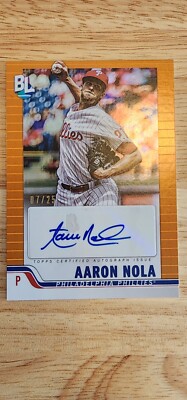 2023 Topps Big League Aaron Nola Auto Autograph Orange # /25 
