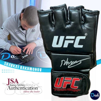 DASH COLLECTIBLES Shavkat Rakhmonov Signed UFC Glove JSA Witness COA Dash UFC Proof